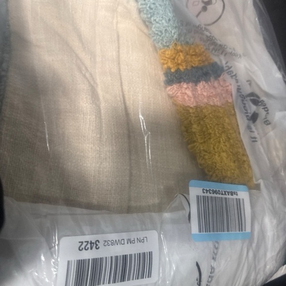 Creative Co-Op Woven Cotton Punch Hook Lumbar Pillow With "Sun Please"Multicolor - Picture 3 of 9